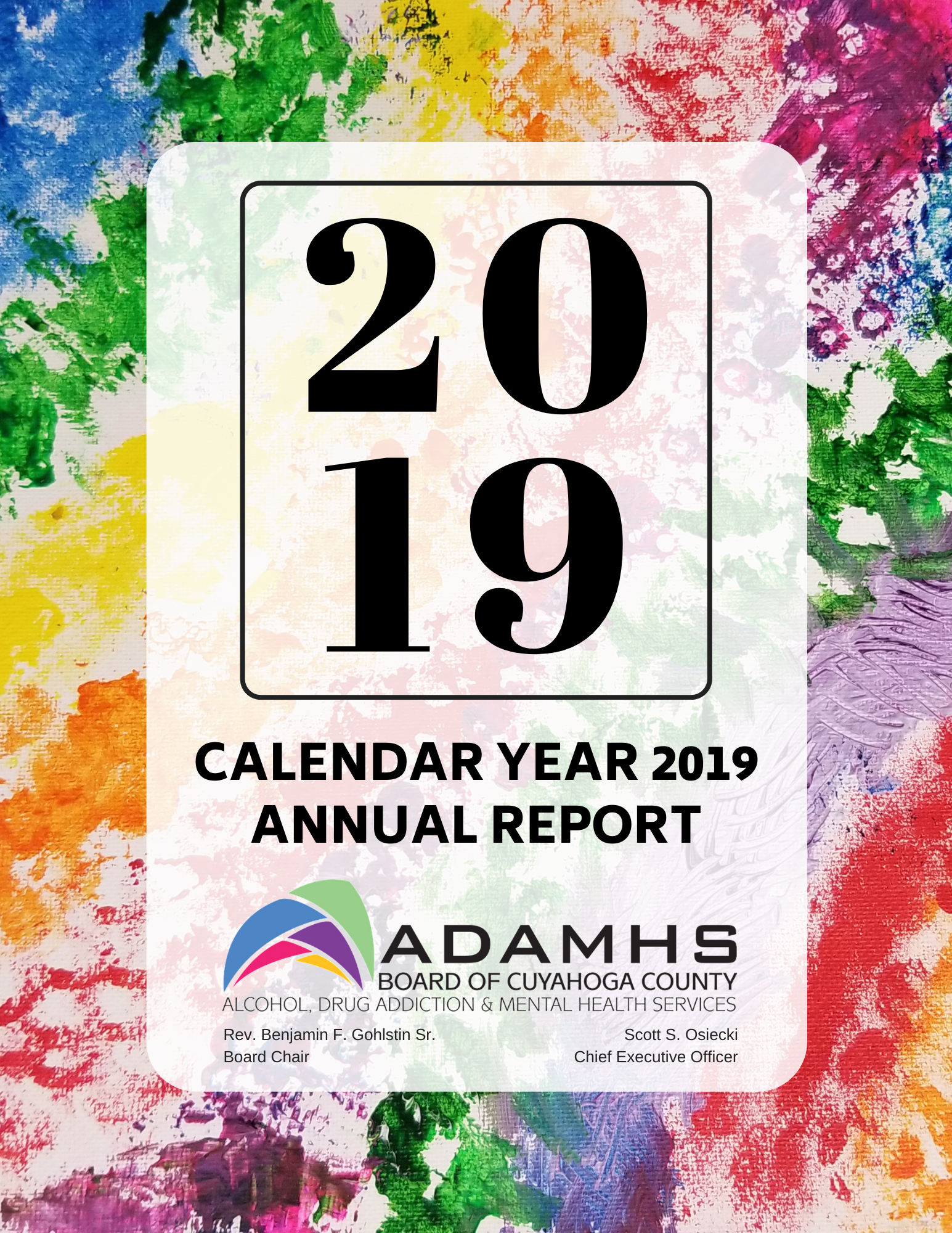 2019 Annual Report Cover